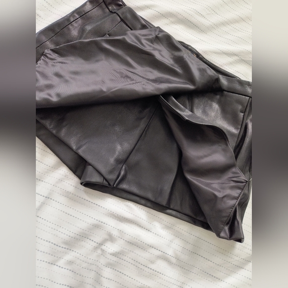 ZARA FAUX LEATHER SKORT - Picture 5 of 5